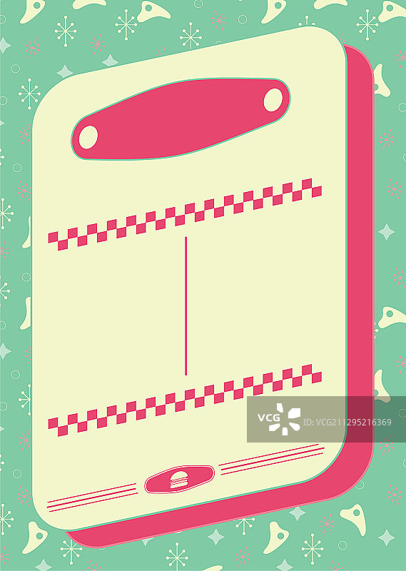 20世纪50年代美式餐馆风格背景和框架图片素材