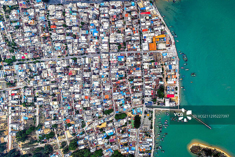海南昌江昌化镇小角航拍图片素材