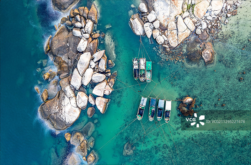 海南文昌石头公园航拍图片素材