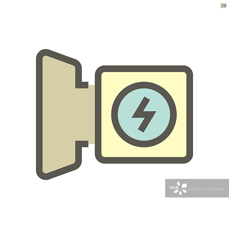 电动汽车充电连接器图标设计，48x48像素图片素材