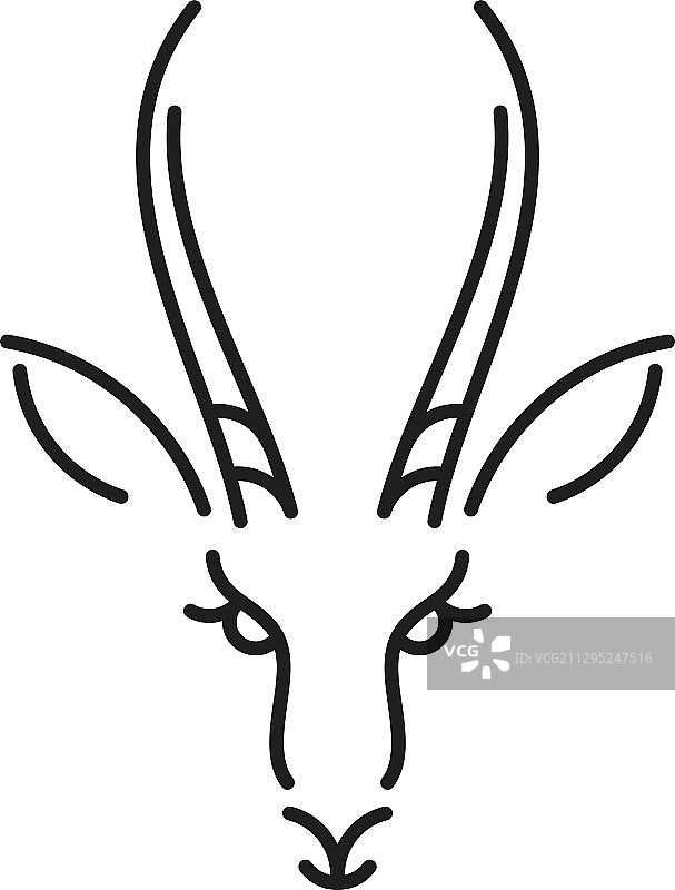 跳羚轮廓风格图片素材