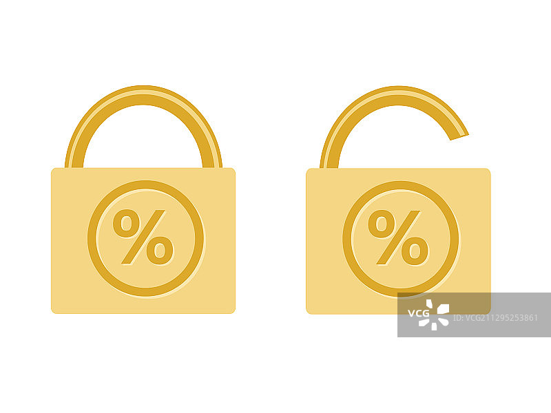固定和浮动利率金融图标图片素材