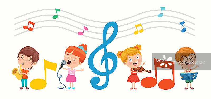 儿童表演音乐图片素材
