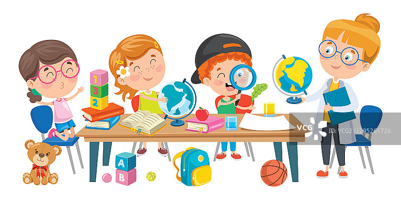 孩子们在学习图片素材
