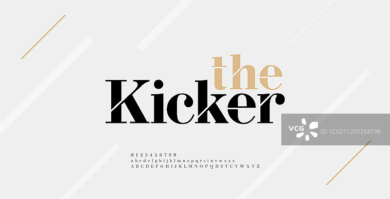 现代字母字体和数字优雅图片素材