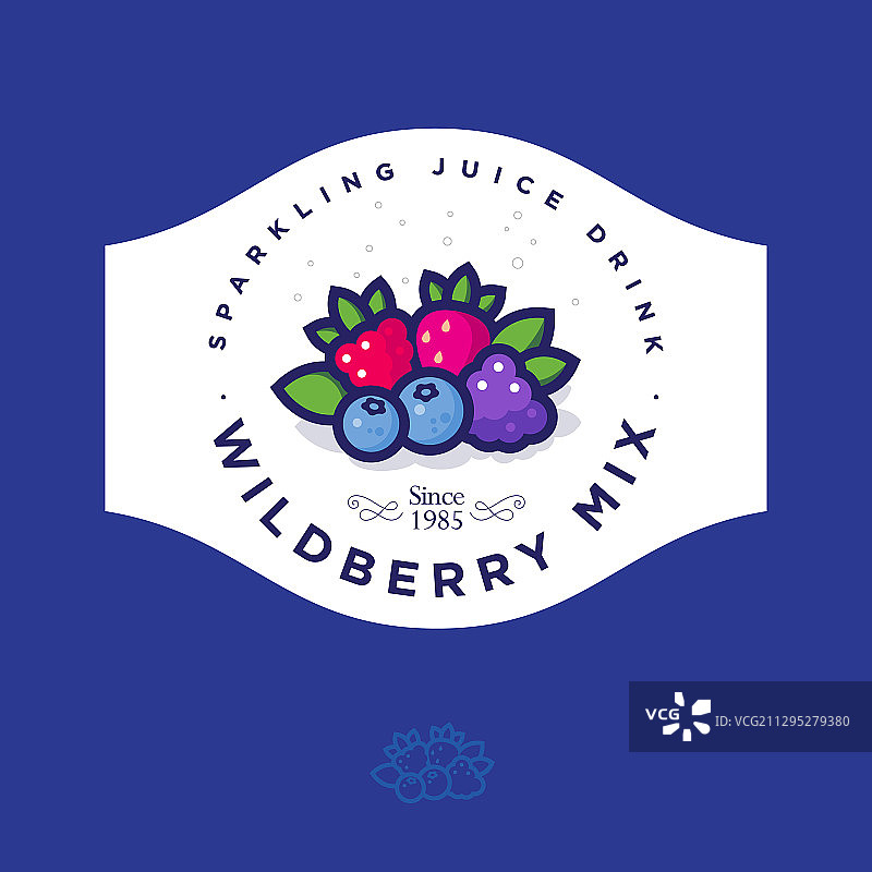 野生浆果果酱标签图片素材