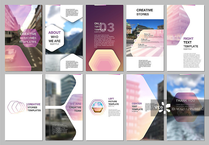 创造性的社交网络故事是垂直设计的图片素材