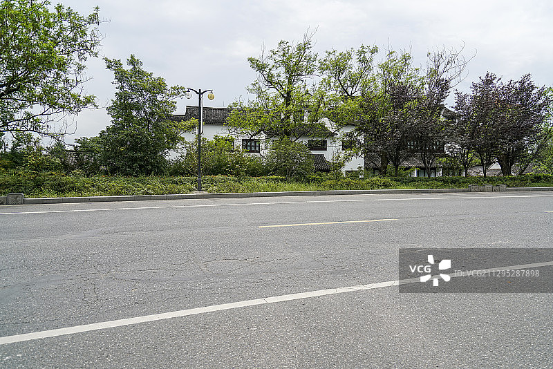 浙江海宁 盐官古城 路面图片素材