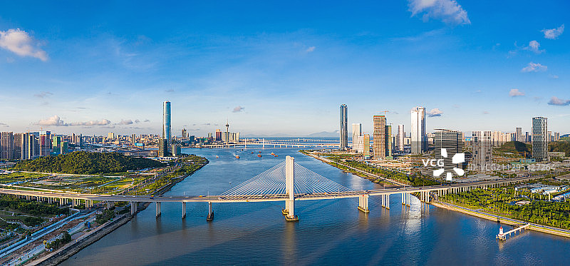 珠海市区横琴金融旅游岛十字门中央商务区图片素材
