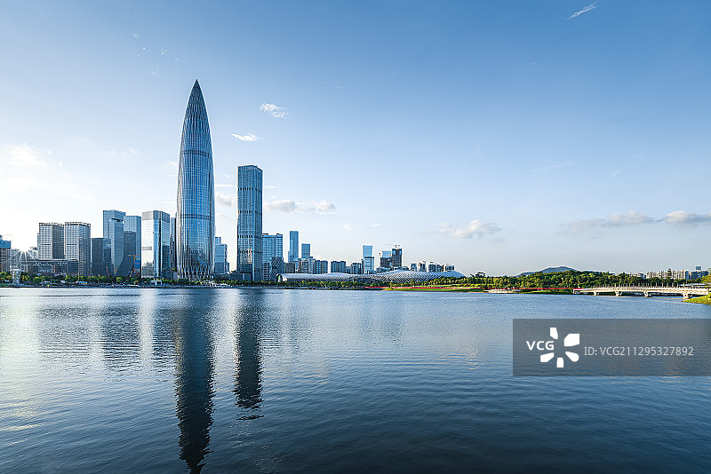 广东省深圳市南山区后海人才公园白天风光图片素材