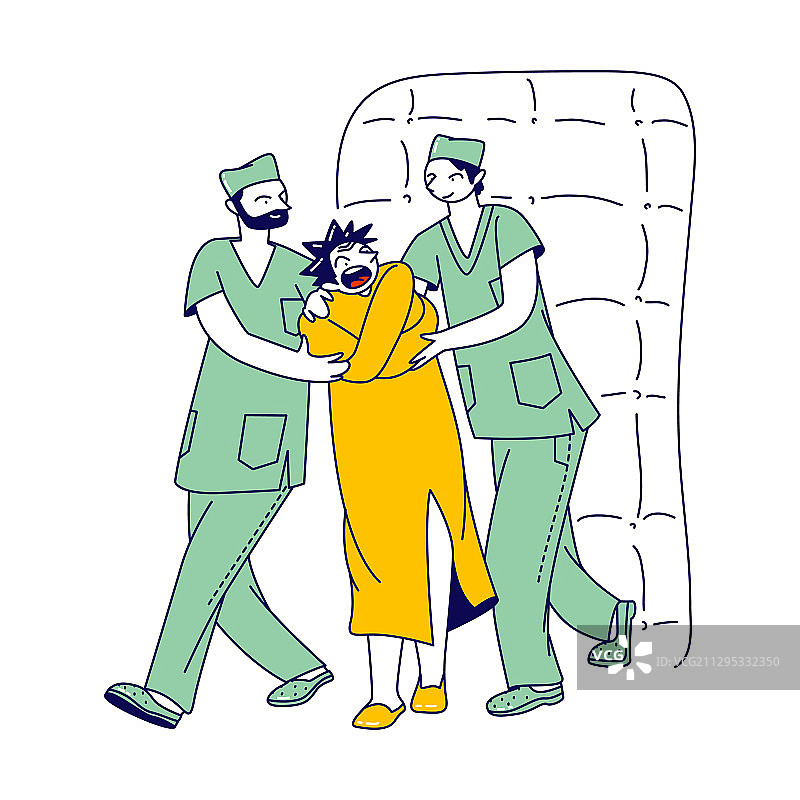 精神科医院概念医务秩序图片素材