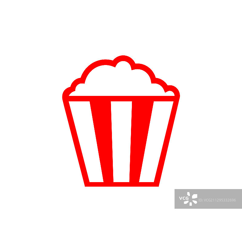 扁平线条爆米花图标图片素材