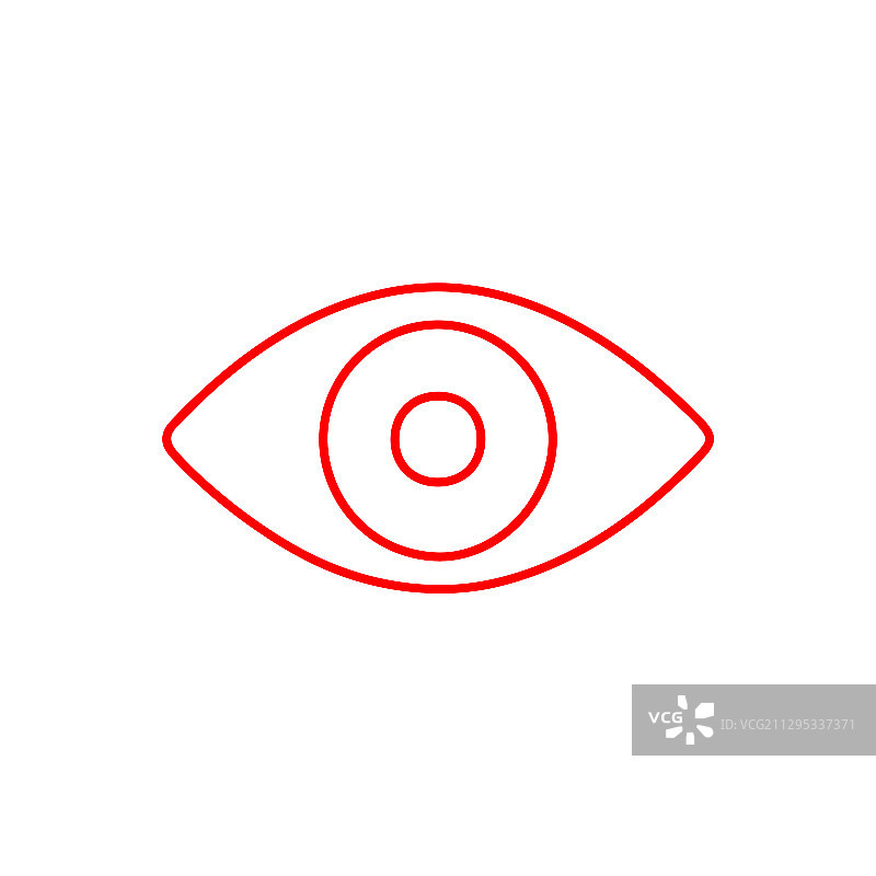 扁平风格线条眼睛图标图片素材