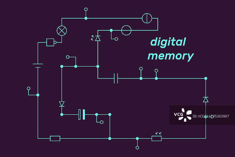 电子电路方案技术概念图片素材