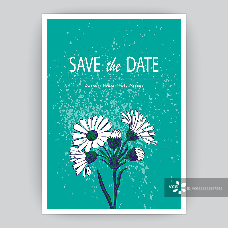 手绘特写菊花艺术图片素材