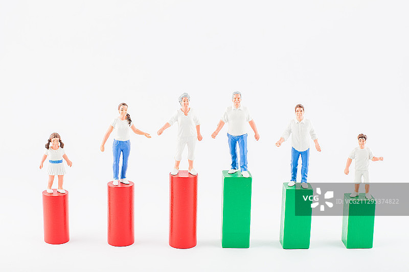 人从幼年到老年的变化，人口老龄化创意图片。图片素材