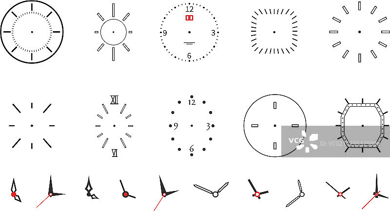 现代时钟表盘设计图片素材
