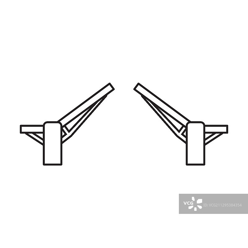 吊桥轮廓图标图片素材