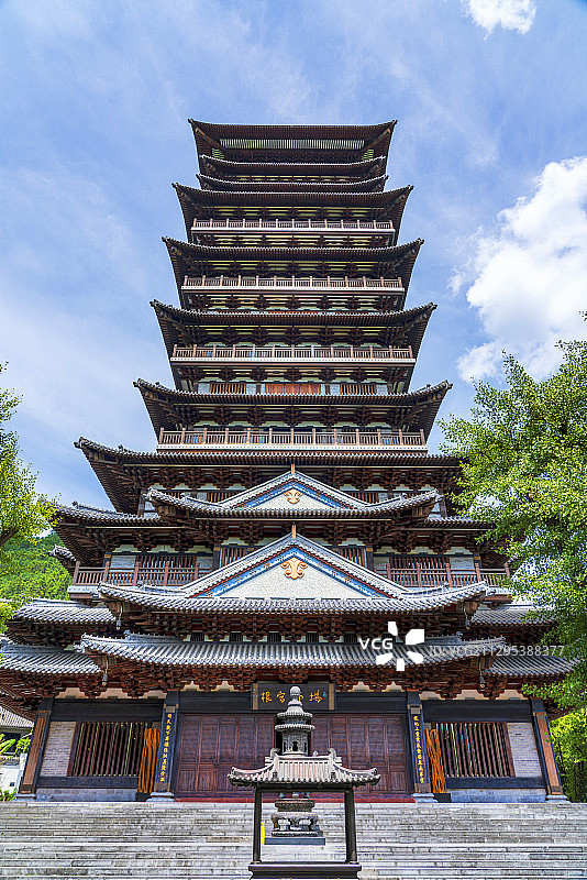 开化根宫佛国的根宫佛塔图片素材