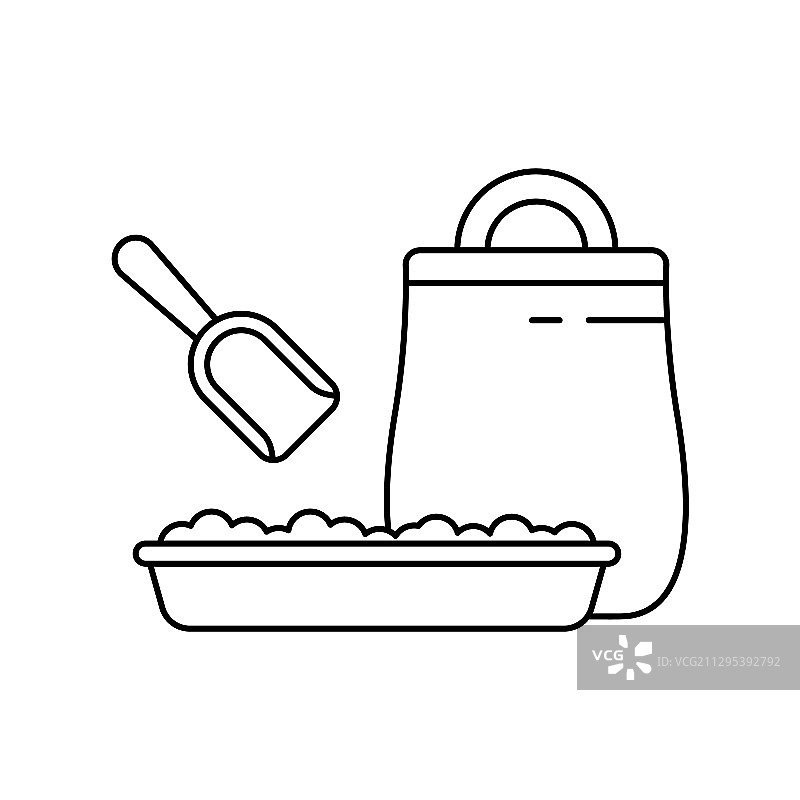 带铲斗托盘和填充物的黑色包装图片素材