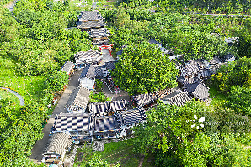 中山市中山影视城5A景区航拍图图片素材
