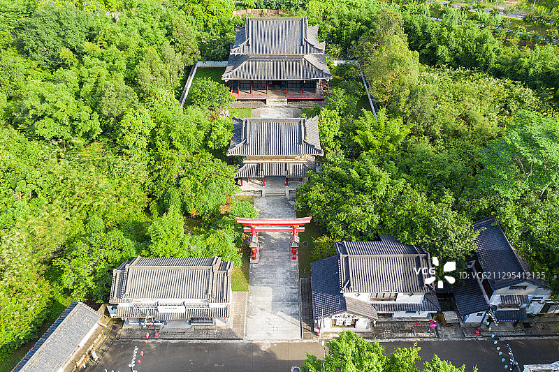 中山市中山影视城5A景区航拍图图片素材