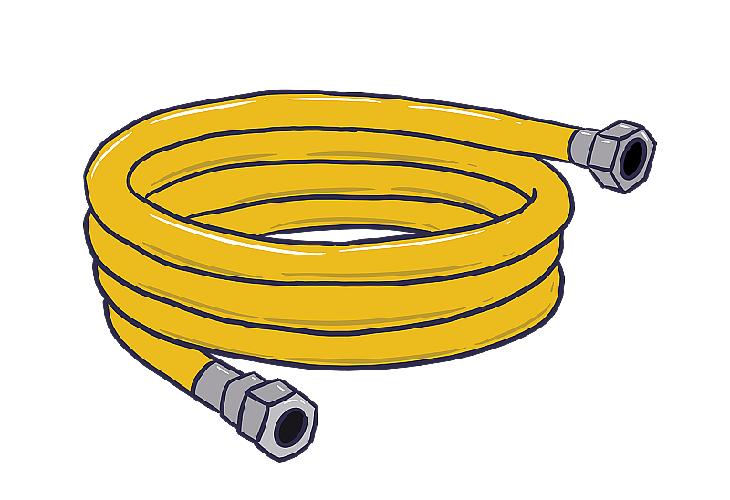 元素：手绘燃气管线图片素材