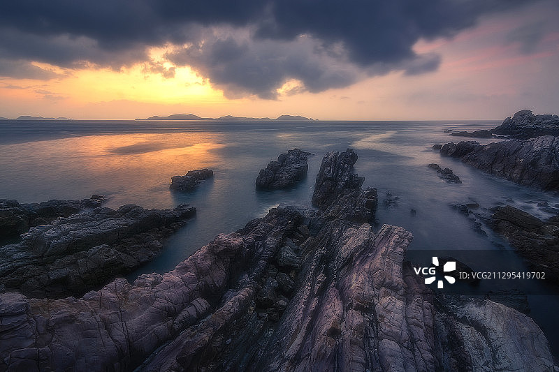 鹿嘴山庄日出图片素材