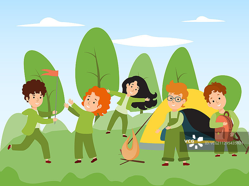 儿童营地图片素材