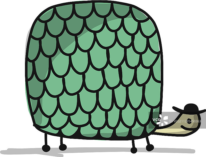 有趣的乌龟设计草图图片素材