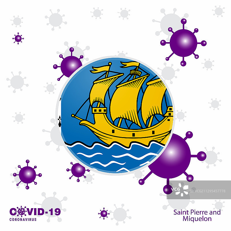 为圣皮埃尔和密克隆群岛祈祷，抗击新冠疫情图片素材