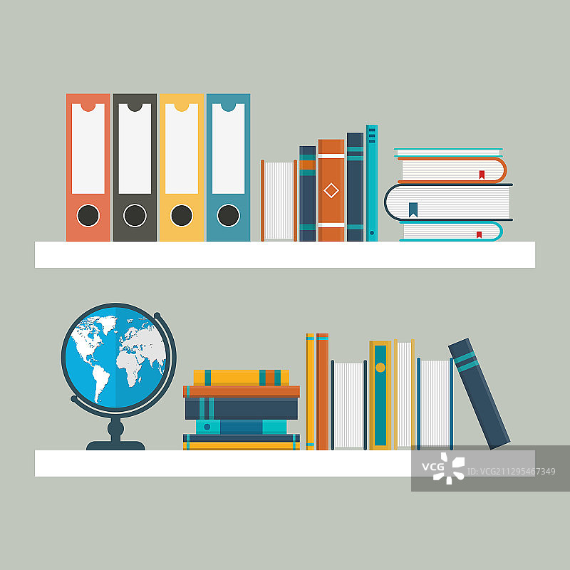 扁平化设计的教育概念图片素材