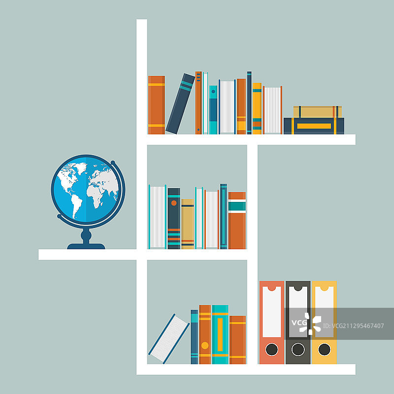 扁平化设计的教育概念图片素材