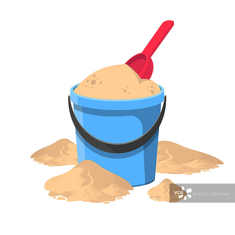装满沙子的水桶图片素材