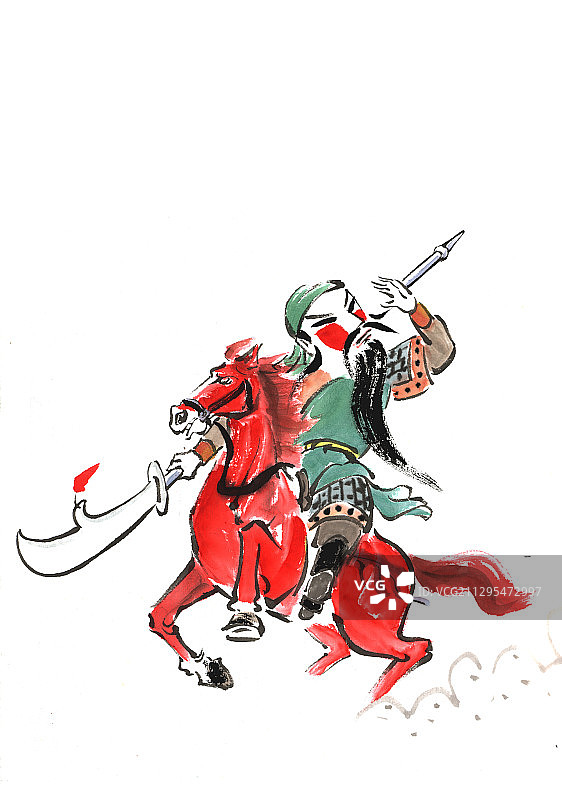 插画：09关公图片素材