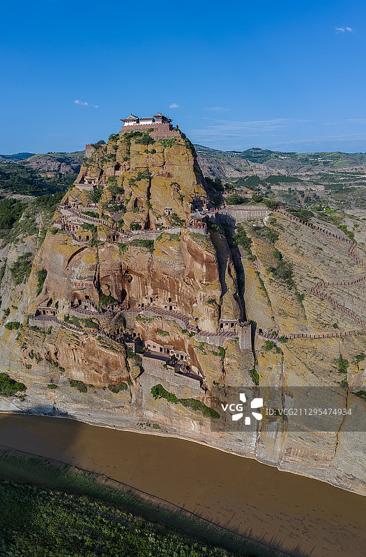 志丹县永宁古堡航拍图图片素材