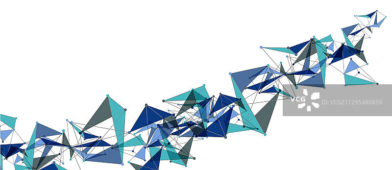 线点连接三角技术图片素材