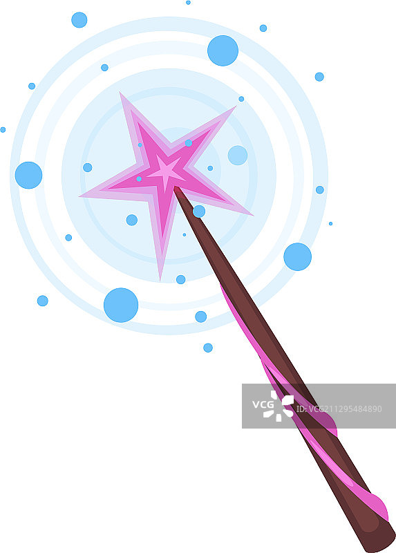 带有闪亮光芒的魔法仙女棒图片素材