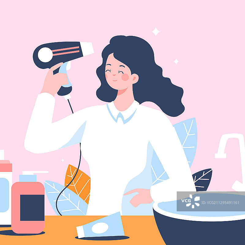 卡通现代自媒体新行业方向美妆彩妆厨艺美食护肤矢量插画图片素材