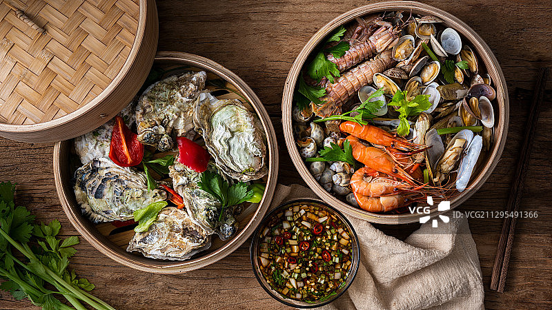 蒸海鲜图片素材