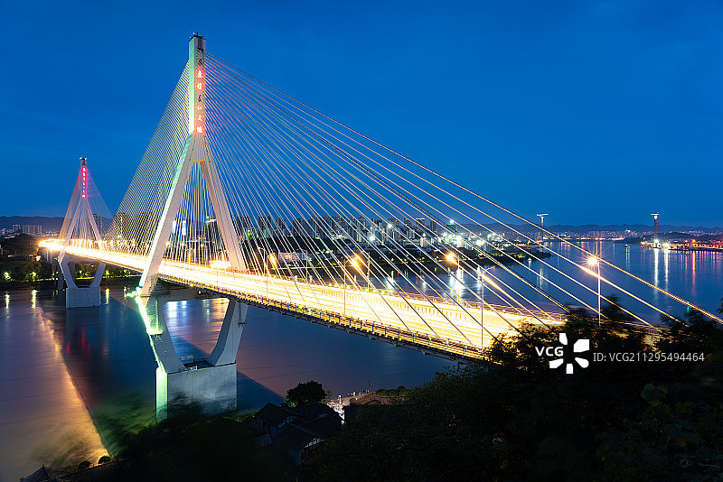 重庆市大渡口区马桑溪大桥夜景图片素材
