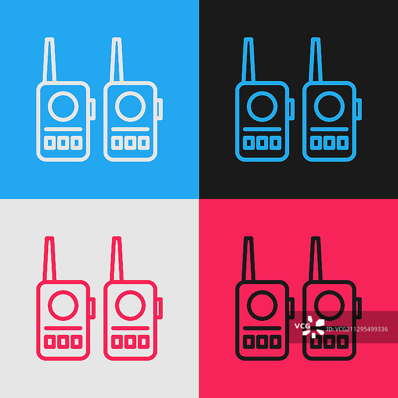 波普艺术风格的对讲机图标图片素材