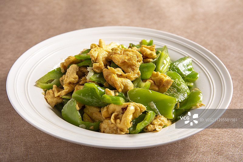 青椒炒鸡蛋图片素材