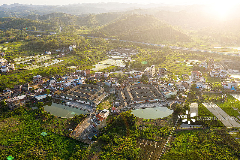 客家围龙屋图片素材