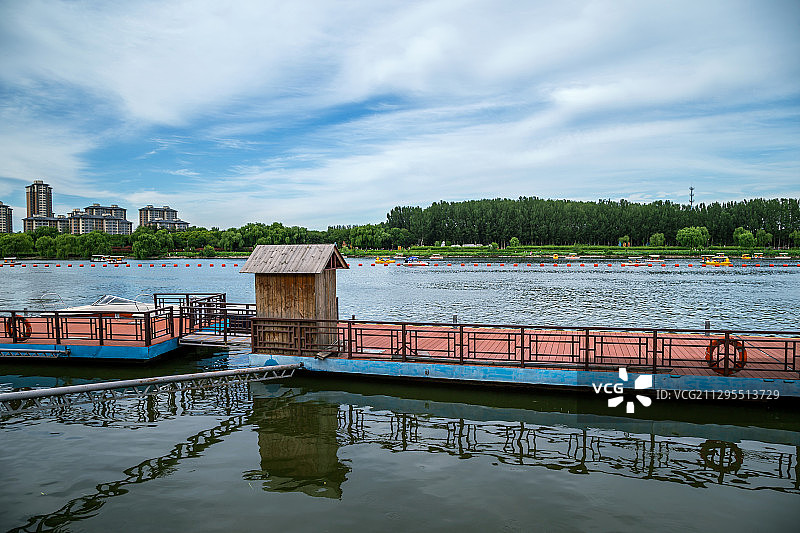 运河码头图片素材
