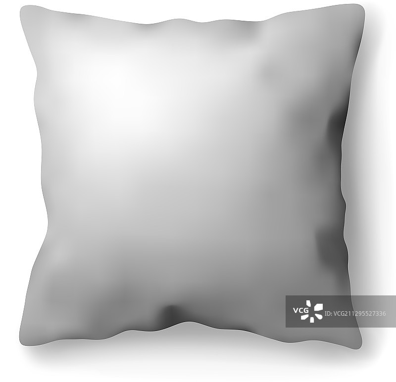 逼真的白色卧室矩形枕头图片素材