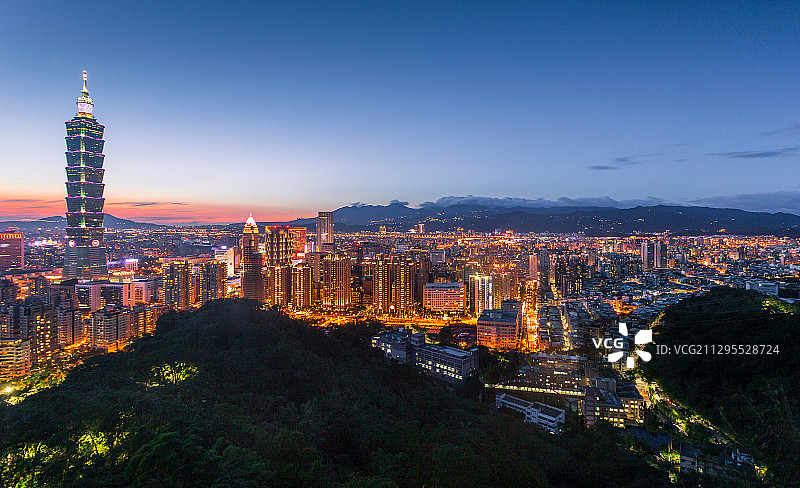 台北象山赏101夜景图片素材