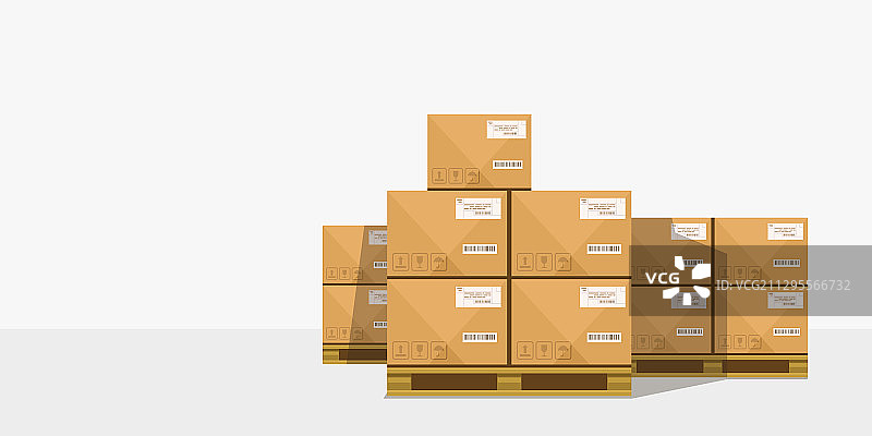 托盘上的一组包裹图片素材