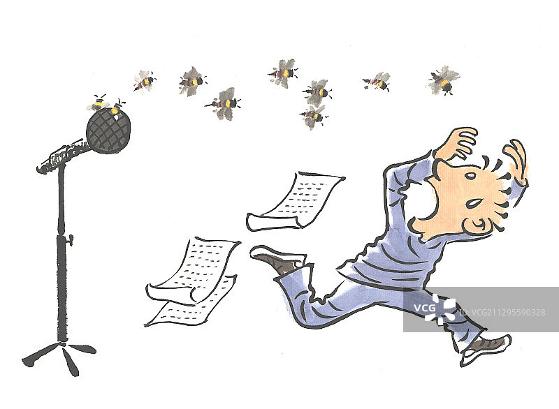 插画：13蜂拥而出图片素材
