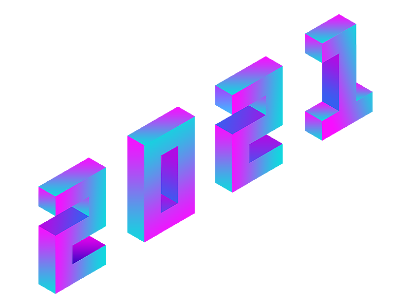 2021渐变艺术字图片素材